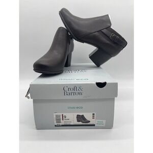 Croft & Barrow Grapesoda Women's Block Heel Ankle Boots Size 9 Wide Brown